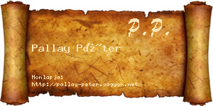Pallay Péter névjegykártya